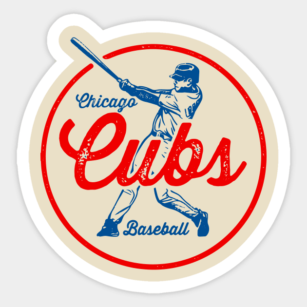 Vintage Cubs Sticker by Throwzack